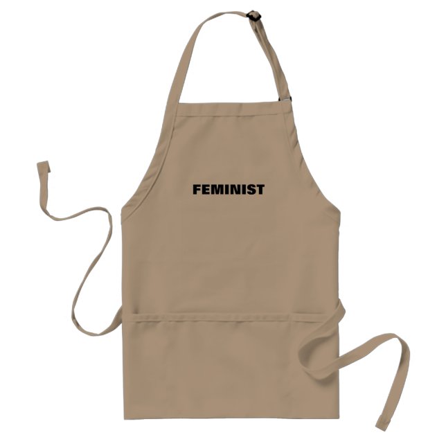 "feminist" black letters standard apron (Front)