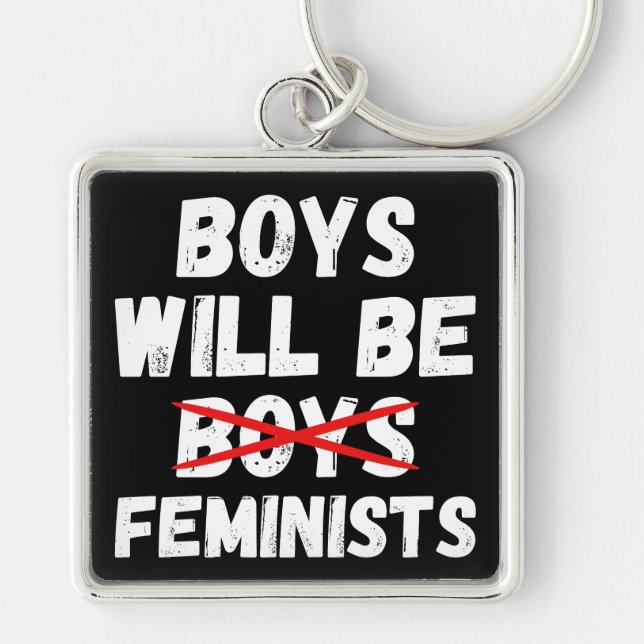 Feminist Boy - Boys Will Be Feminists II Key Ring (Front)
