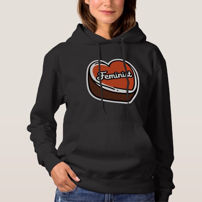 Feminist Candy Heart Hoodie (Front)