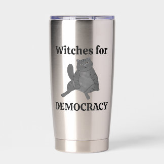 Feminist Cat Meme Whimsy Goth Witch Zodiac Tarot Insulated Tumbler