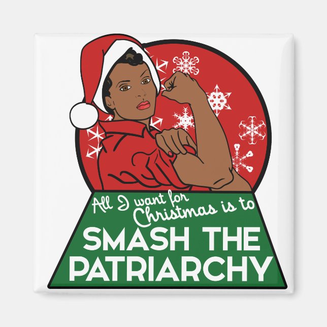 Feminist christmas magnet (Front)