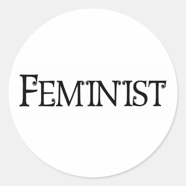 Feminist Classic Round Sticker (Front)