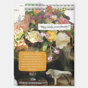 Feminist Collage Wall Art Abstract Decor Magnet
