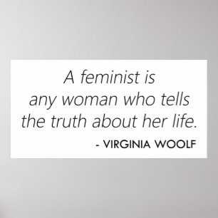 Feminist Definition by Virginia Woolf Poster