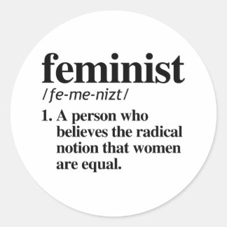 Feminist Definition Classic Round Sticker