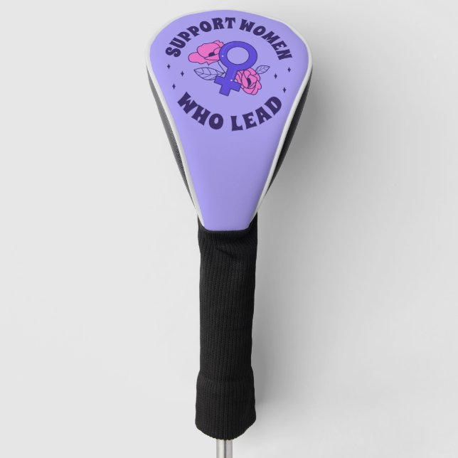 Feminist Elections - Support Women Who Lead V Golf Head Cover (Front)
