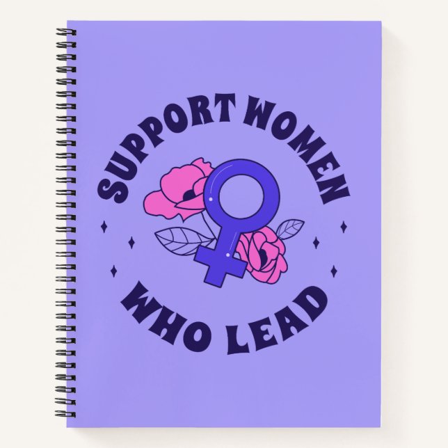 Feminist Elections - Support Women Who Lead V Notebook (Front)