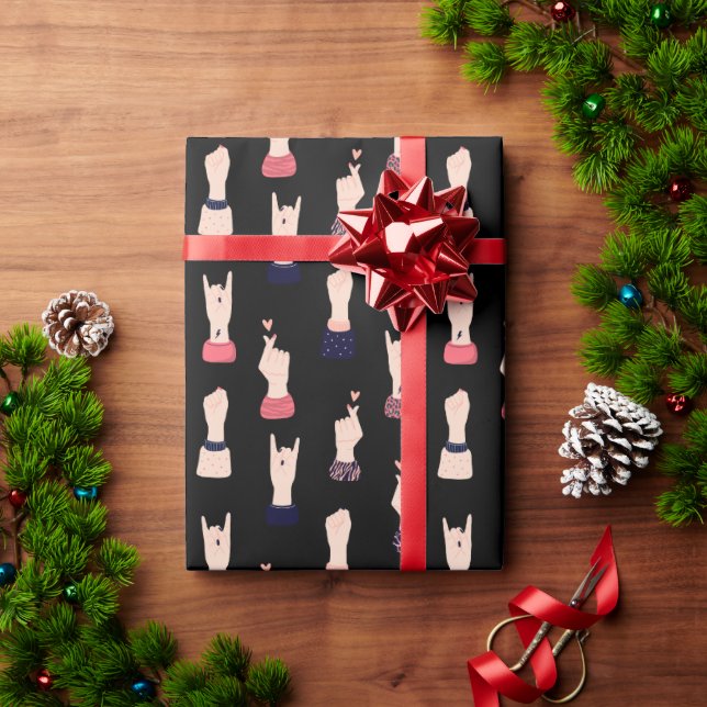 Feminist Elegant Black Wrapping Paper (Holiday Gift)
