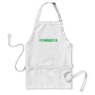 Feminist feminista in Spanish green & white modern Standard Apron
