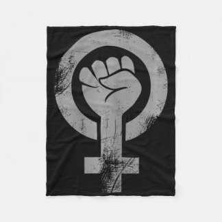 Feminist Fist Female Symbol Resist Fist Feminism Fleece Blanket