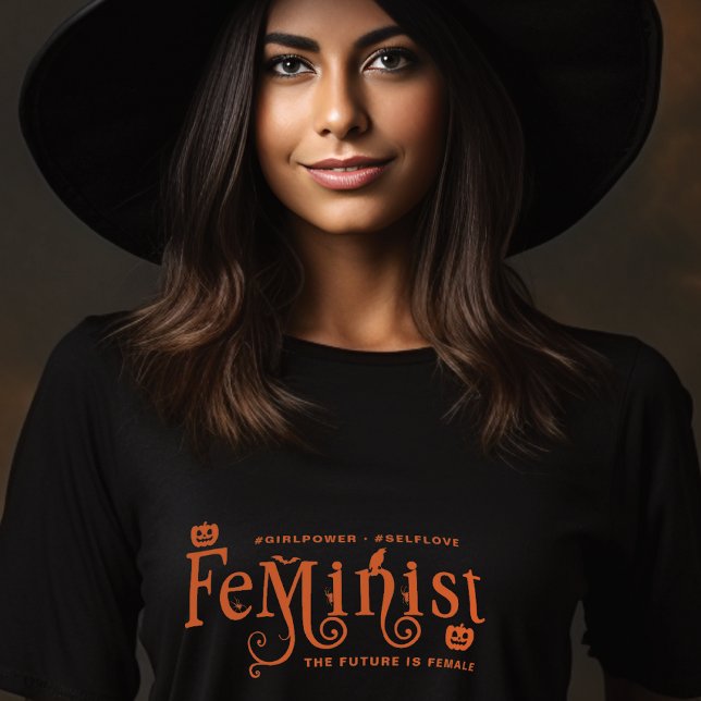 Feminist Gothic Halloween Girl Power Self Love  T- T-Shirt (#girlpower #feminist #thefutureisfemale #halloween #gothic)