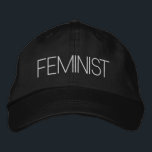 Feminist grey black modern embroidered hat<br><div class="desc">Feminist grey black modern Embroidered Baseball Cap</div>