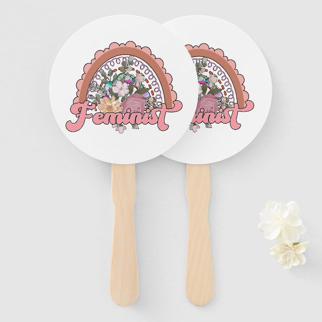 Feminist Hand Fans (Front and Back)
