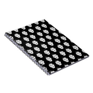Feminist Icon Style Black White Portrait Pattern Notebook