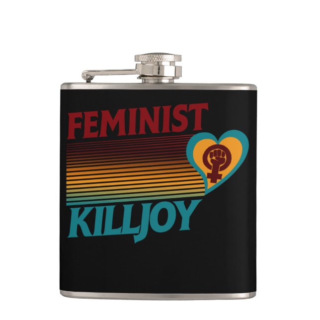Feminist KILLJOY Hip Flask (Front)