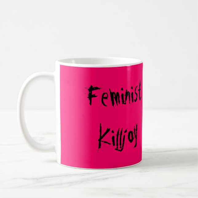 Feminist Killjoy Pink & Black Mug (Left)