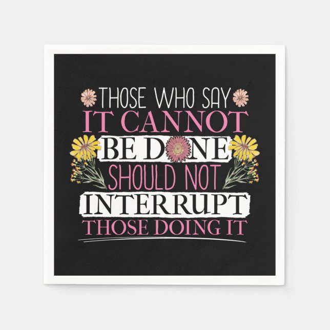 Feminist Leader Empowered Women Napkin (Front)