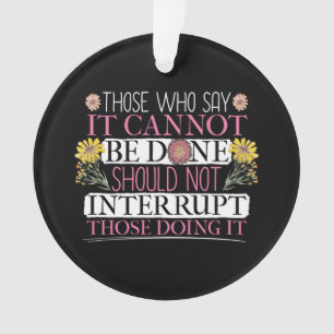 Feminist Leader Female Empowerment Quote Ornament