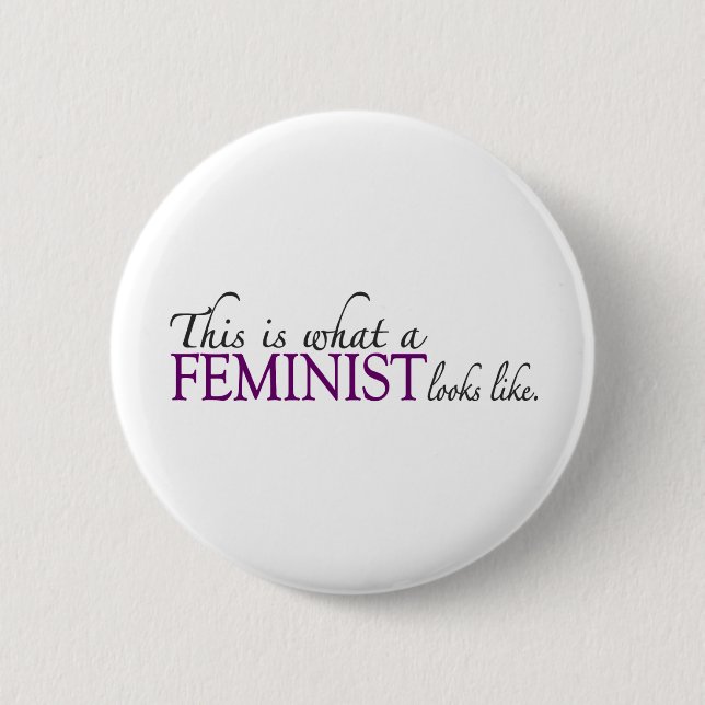 Feminist Looks Like 6 Cm Round Badge (Front)