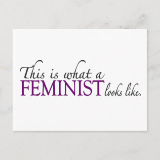 Feminist Looks Like Postcard