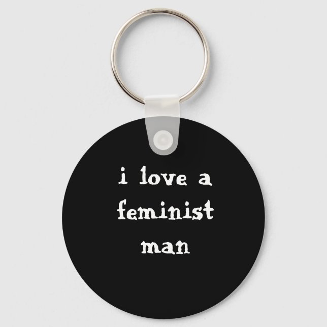 Feminist Man Key Ring (Front)