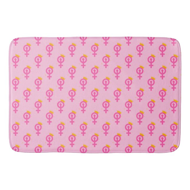 Feminist Pink Bath Mat (Front)