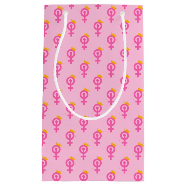 Feminist Pink Small Gift Bag (Front)