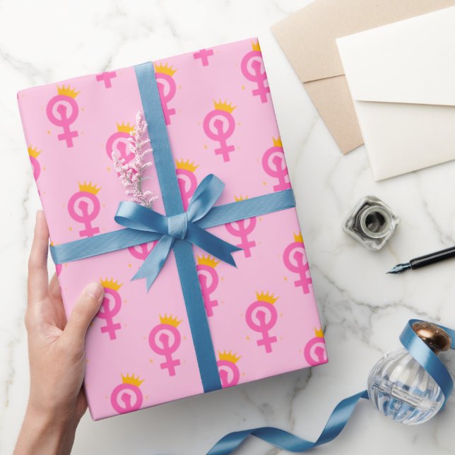 Feminist Pink Wrapping Paper (Gifting)