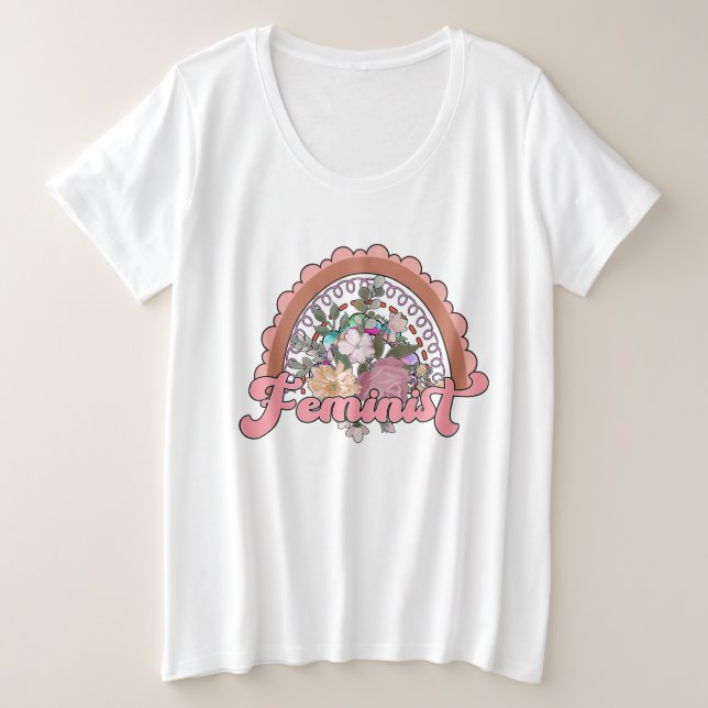 Feminist Plus-Size Shirt (Design Front)