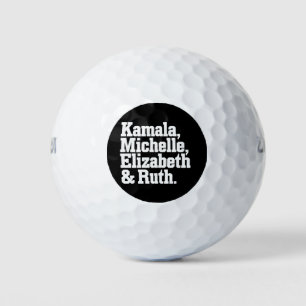 Feminist Political Kamala Michelle Elizabeth Ruth Golf Balls