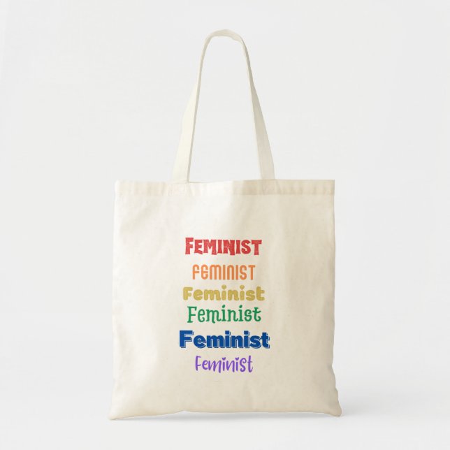 feminist pride - fun font - tote bag (Front)