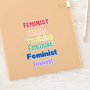 feminist pride - fun font - transparent background