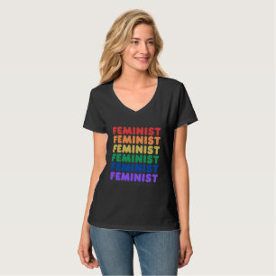 feminist pride rainbow t-shirt