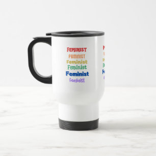 feminist pride  travel mug