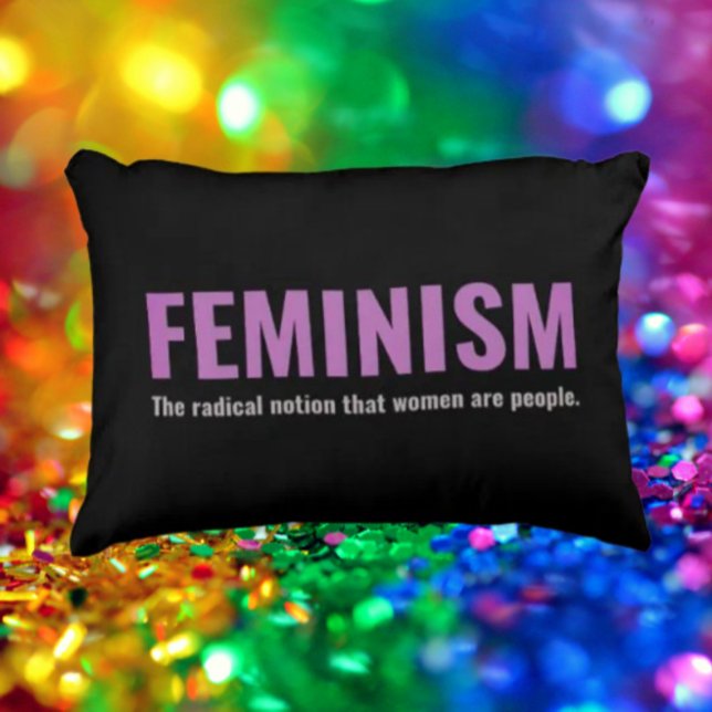 Feminist Quote Accent Pillow – Bold Decor (Creator Uploaded)