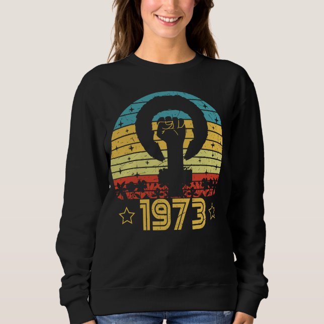 Feminist Roe V Wade Rights 1973 Sweatshirt (Front)