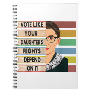 Feminist Ruth Bader Ginsburg RBG Quote Girl With B Notebook