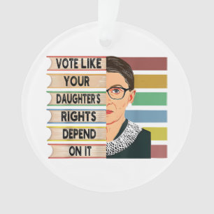 Feminist Ruth Bader Ginsburg RBG Quote Girl With B Ornament