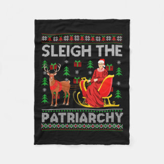Feminist Ruth Bader Ginsburg Rbg Xmas Sleigh The P Fleece Blanket