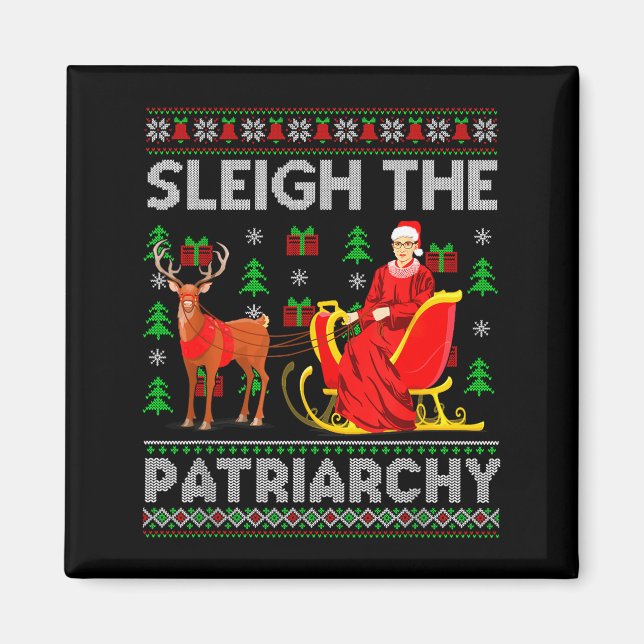 Feminist Ruth Bader Ginsburg Rbg Xmas Sleigh The P Magnet (Front)