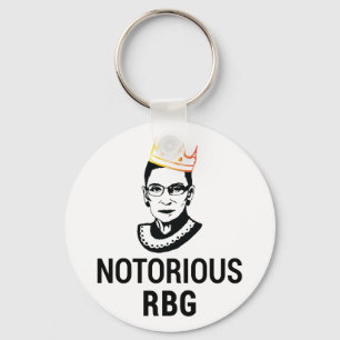 Feminist Self Love, Notorious RBG Gold Crown Key Ring