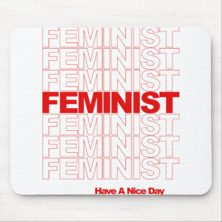 Feminist shirt mouse pad