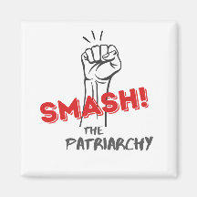 feminist, smash the patriarchy - car magnet