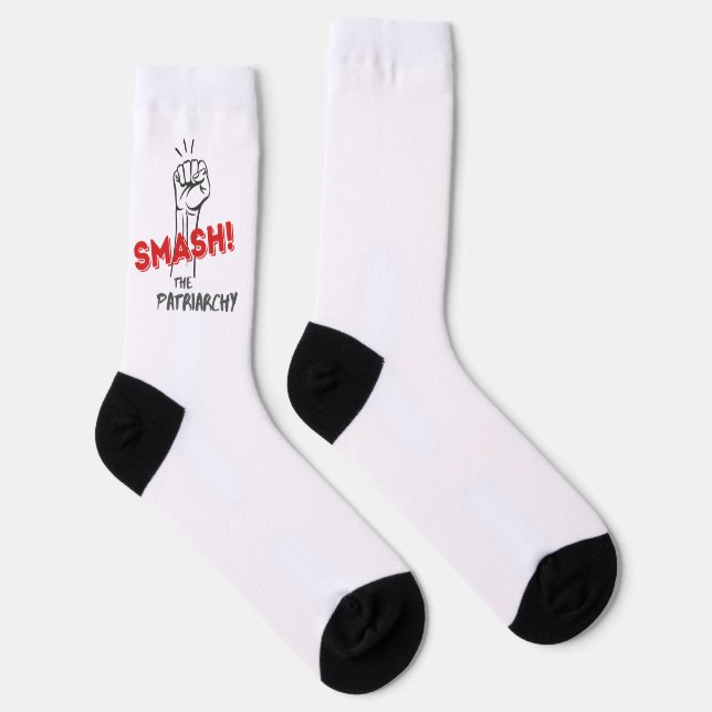feminist, smash the patriarchy -  socks (Right)