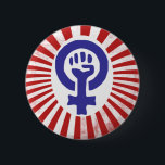 Feminist Symbol 6 Cm Round Badge<br><div class="desc">American feminism</div>
