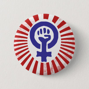 Feminist Symbol 6 Cm Round Badge