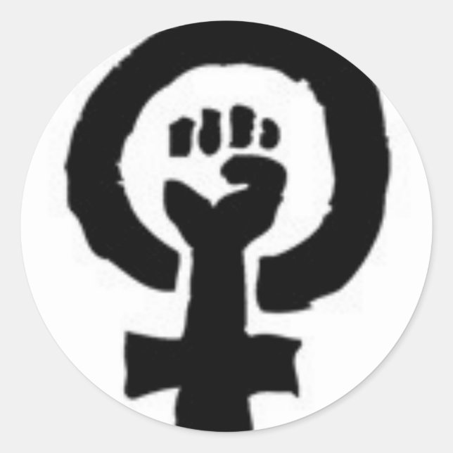 Feminist Symbol Classic Round Sticker (Front)