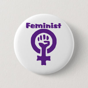 Feminist Symbol in Purple 6 Cm Round Badge