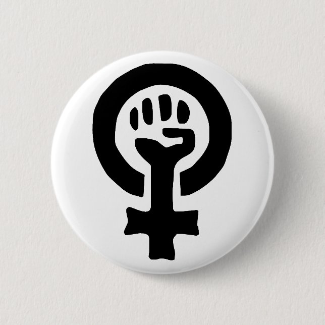 Feminist Symbol Logo 6 Cm Round Badge (Front)