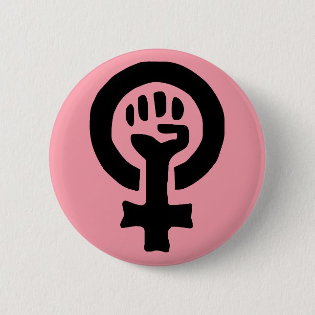 Feminist Symbol Logo 6 Cm Round Badge (Front)